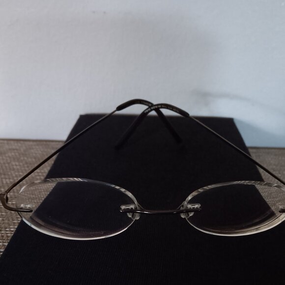 WOMENS EYEGLASSES RX FRAMES 50-18-145 MM - 100% Titanium - Gun Metal color - Picture 1 of 5